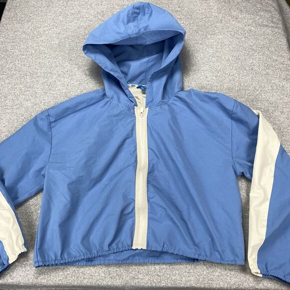 Prince Pickleball Women's Size XXL Woven Zip Front Hooded Jacket Blue - Picture 16 of 16